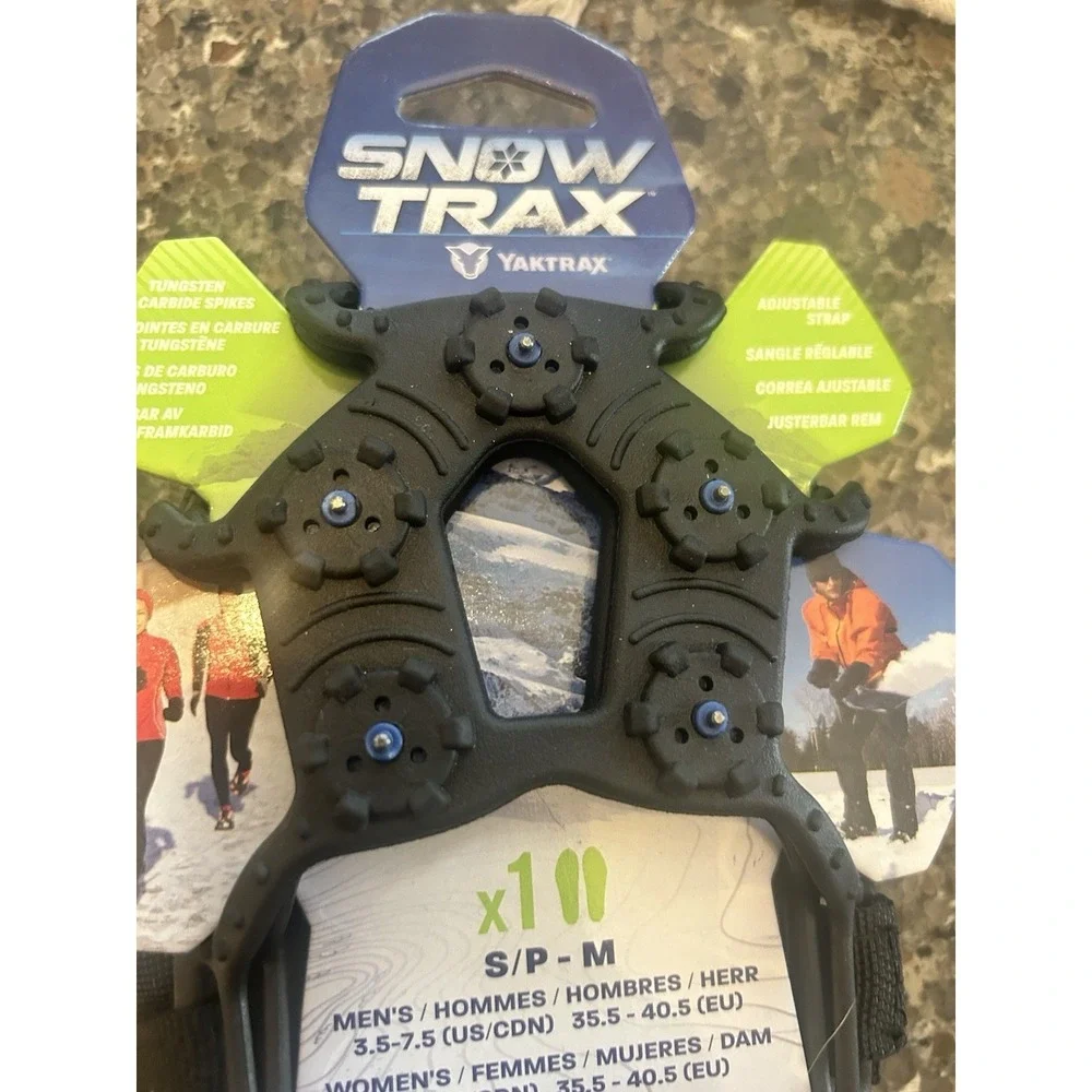 Snow Trax Adjustable Straps Ice Cleats Black Size Small Medium S/M